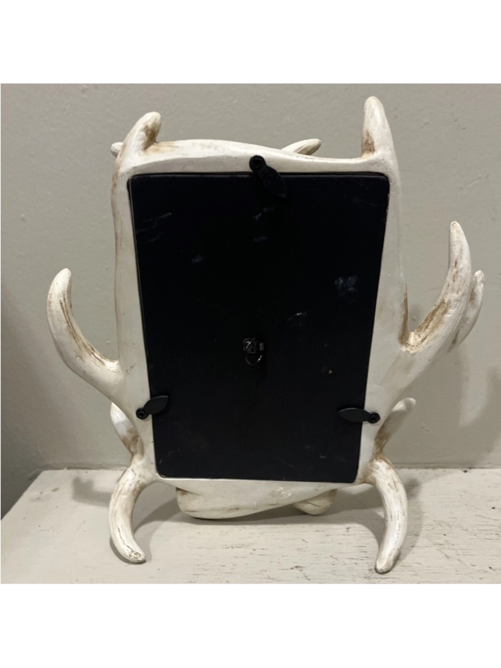 St. Nicholas Square White Distressed Antler Frame - Picture 2 of 2